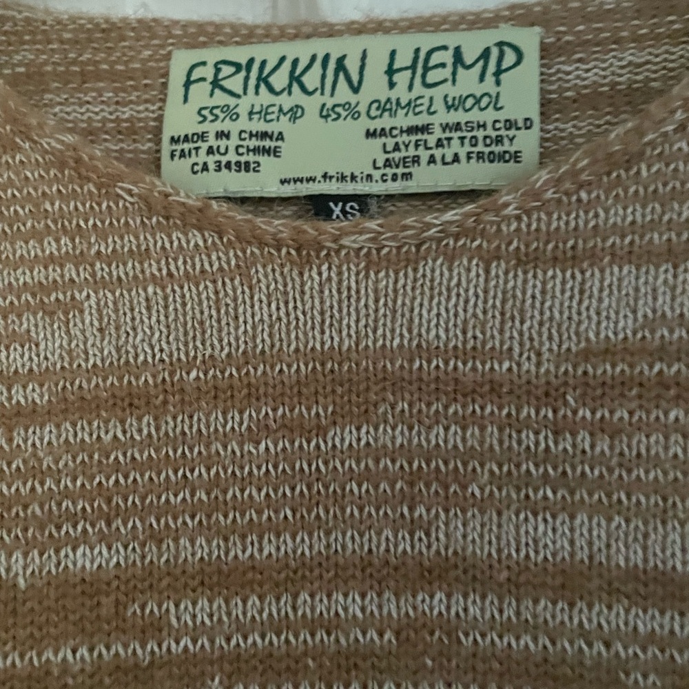Hemp and wool blend sweater extra small